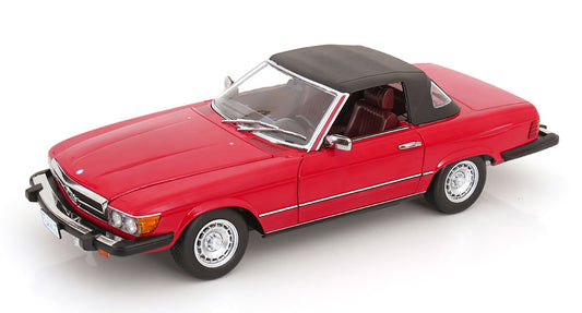 KK Scale 1985 Mercedes-Benz S Class 450 SL (R107) Convertible (Dallas TV Series) Red 1:12