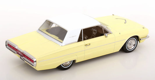 KK Scale 1966 Ford Thunderbird Hardtop Coupe Pale Yellow 1:18