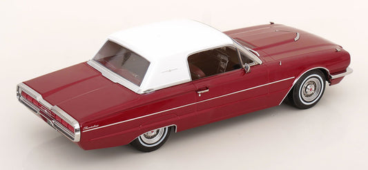 KK Scale 1966 Ford Thunderbird Coupe Dark Red Metallic 1:18