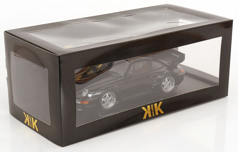 KK Scale 1996 Porsche 911 993 GT2 w/ Speedline Wheels Black 1:18