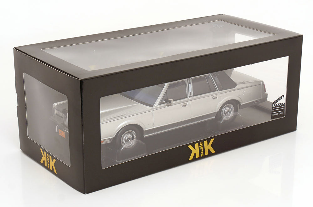 KK Scale 1985 Lincoln Town Car "Air" Movie Silver 1:18