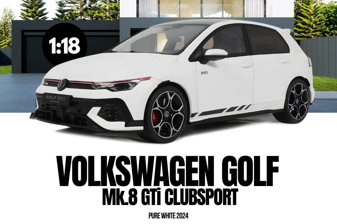 Otto 2024 Volkswagen Golf GTI MK8 Clubsport White 1:18