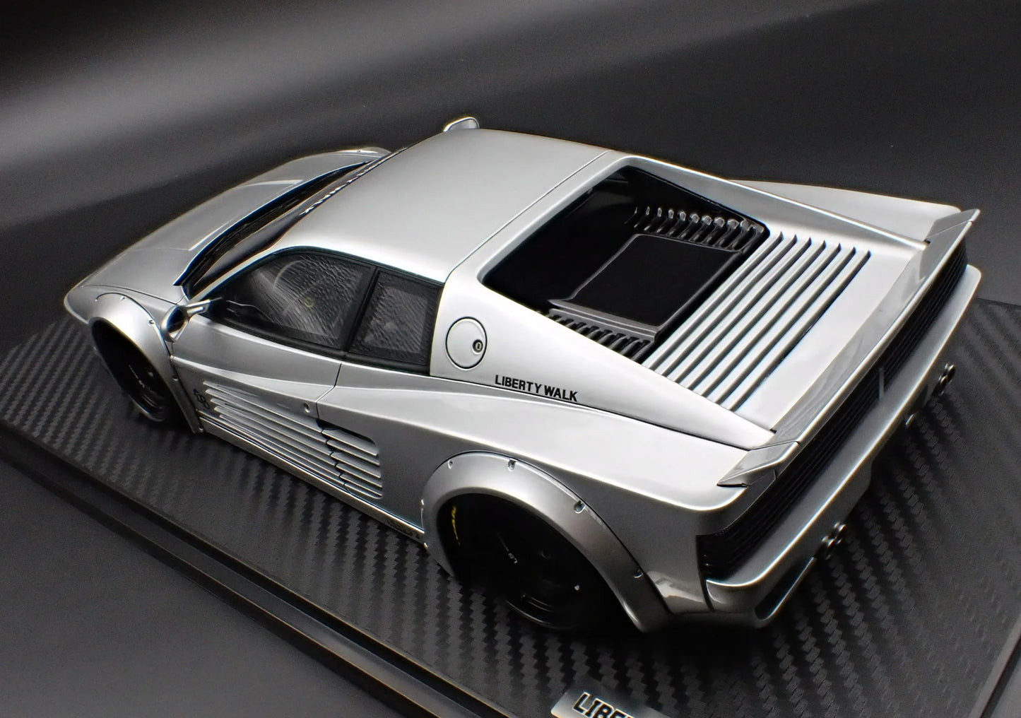 Ignition-Model Ferrari Testarossa 512 LBWK LB-Works Silver 1:18