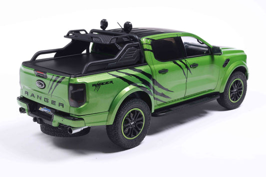 Solido 2024 Ford Ranger Raptor Crew Cab Pickup Truck Green Metallic 1:18