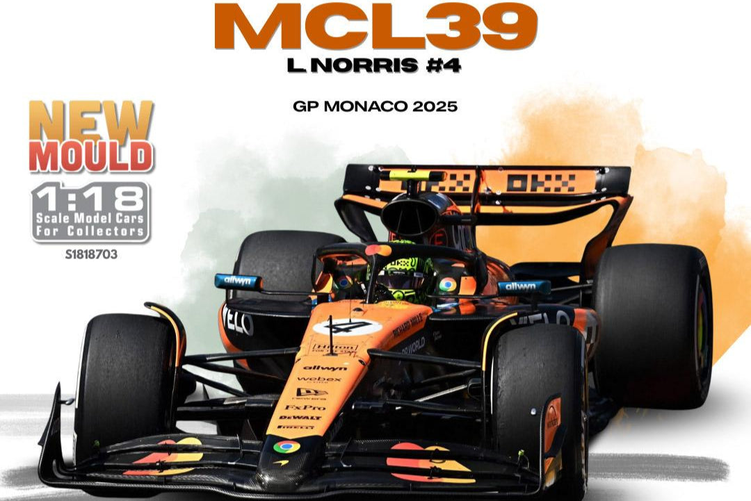 Solido Mclaren F1 Team MCL39 Orange L. Norris Winner Monaco GP