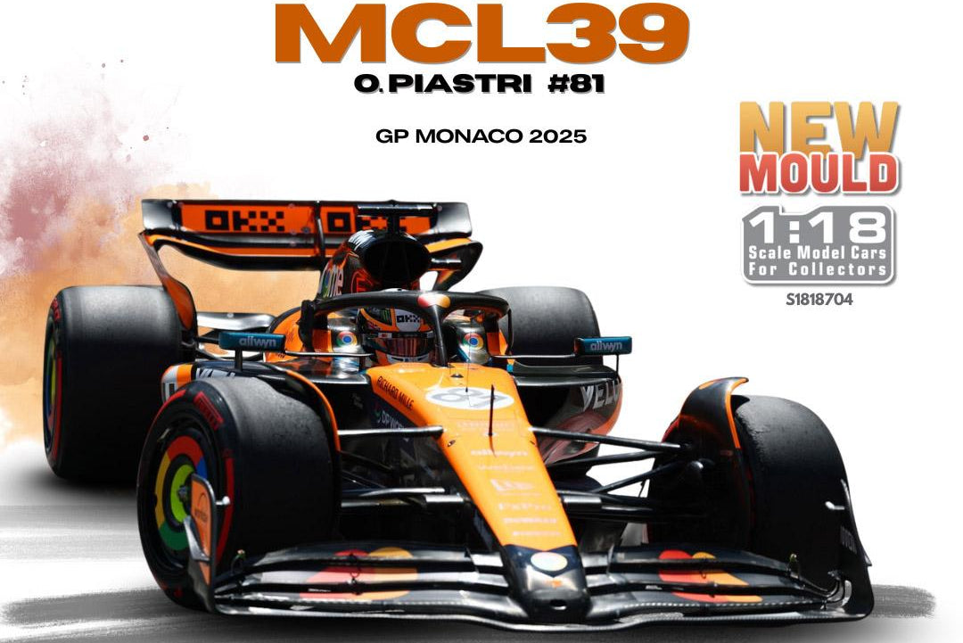 Solido Mclaren F1 Team MCL39 Orange O. Piastri 3rd Monaco GP 2025 1:18