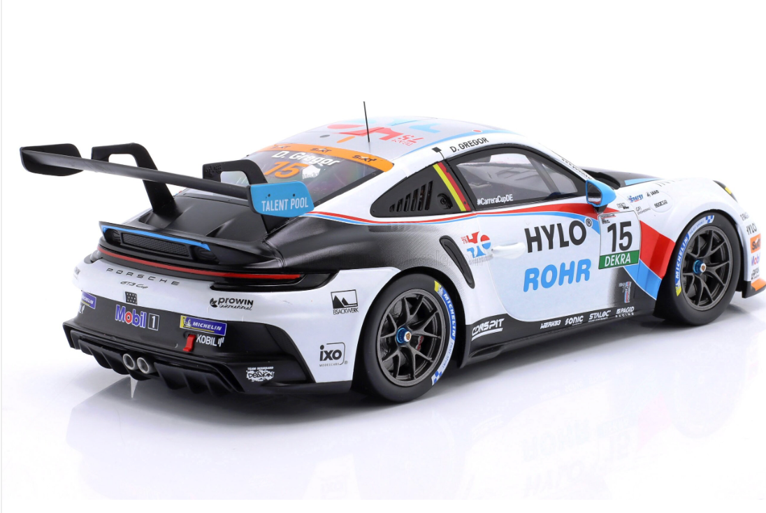 Ixo Porsche 911 992 GT3 R #15 Team75 2025 Porsche Carrera Cup Germany White 1:18