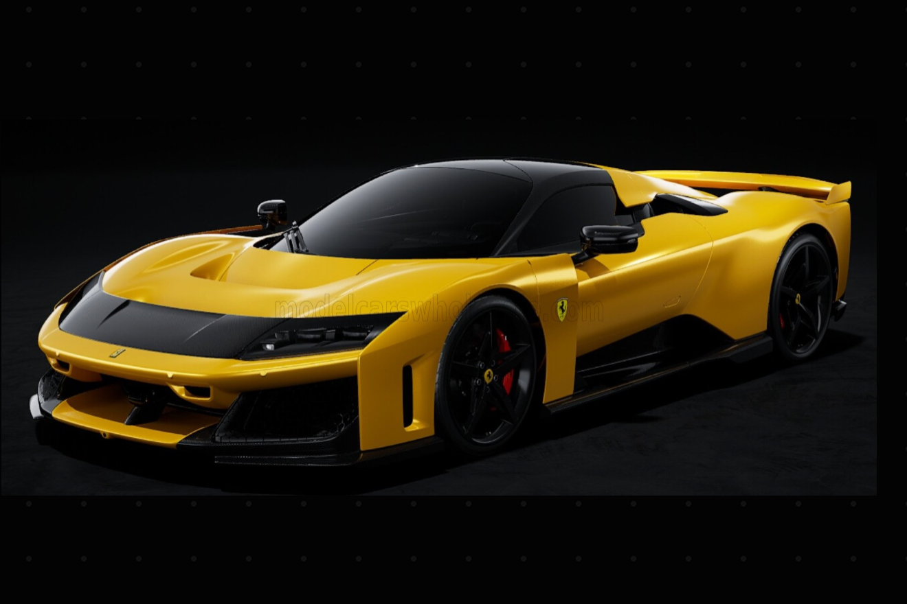Bburago Signature Series 2024 Ferrari F80 Yellow Metallic (Giallo Bburago Signature Series 2024 Ferrari F80 Yellow Metallic (Giallo