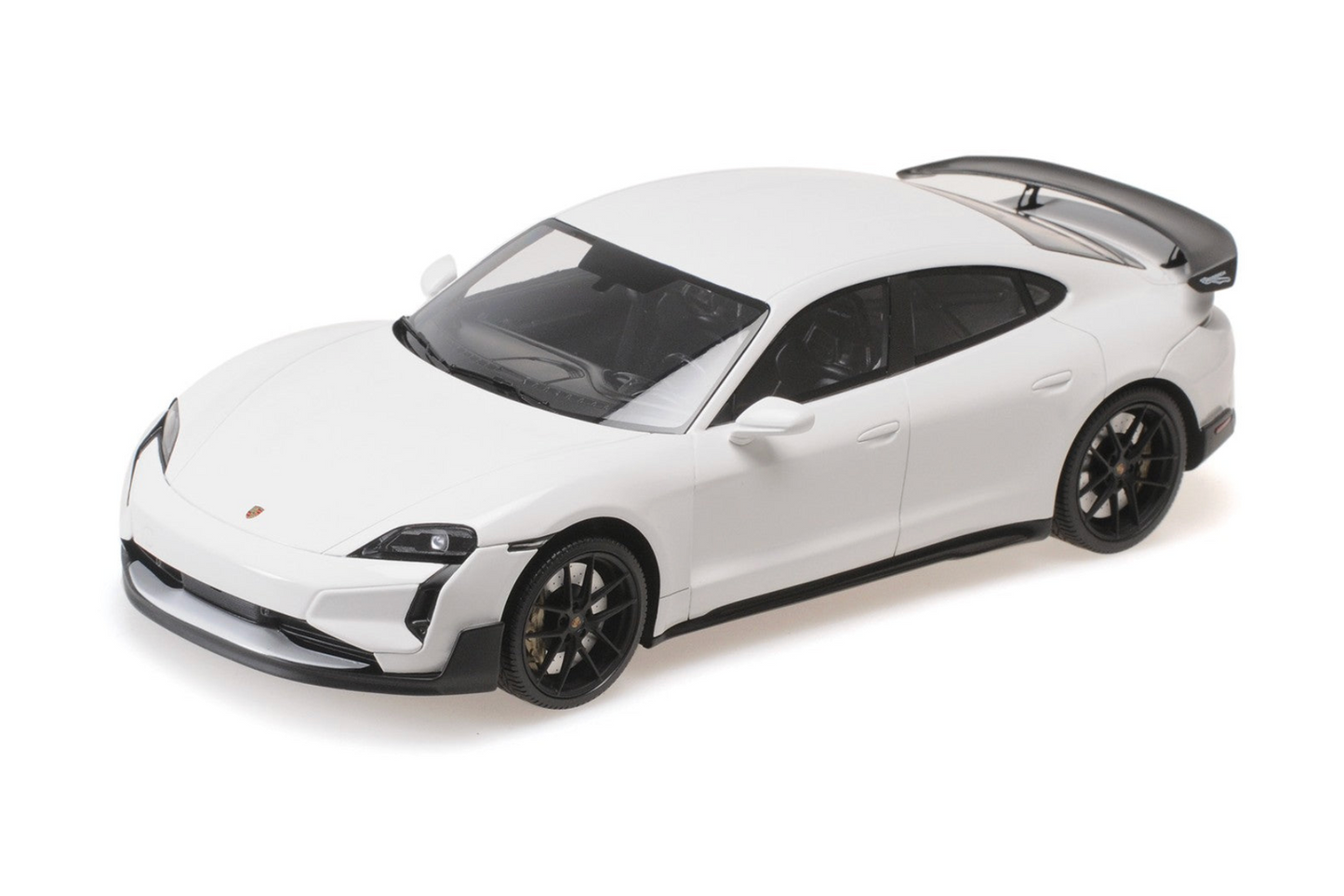 1/18 scale diecast porsche taycan gt turbo white