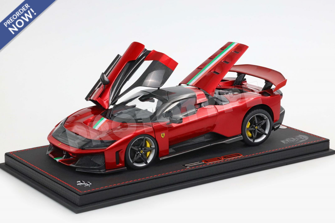 BBR 2026 Ferrari F80 Rosso (Red) Supercar & Italian Flag w/ FULL