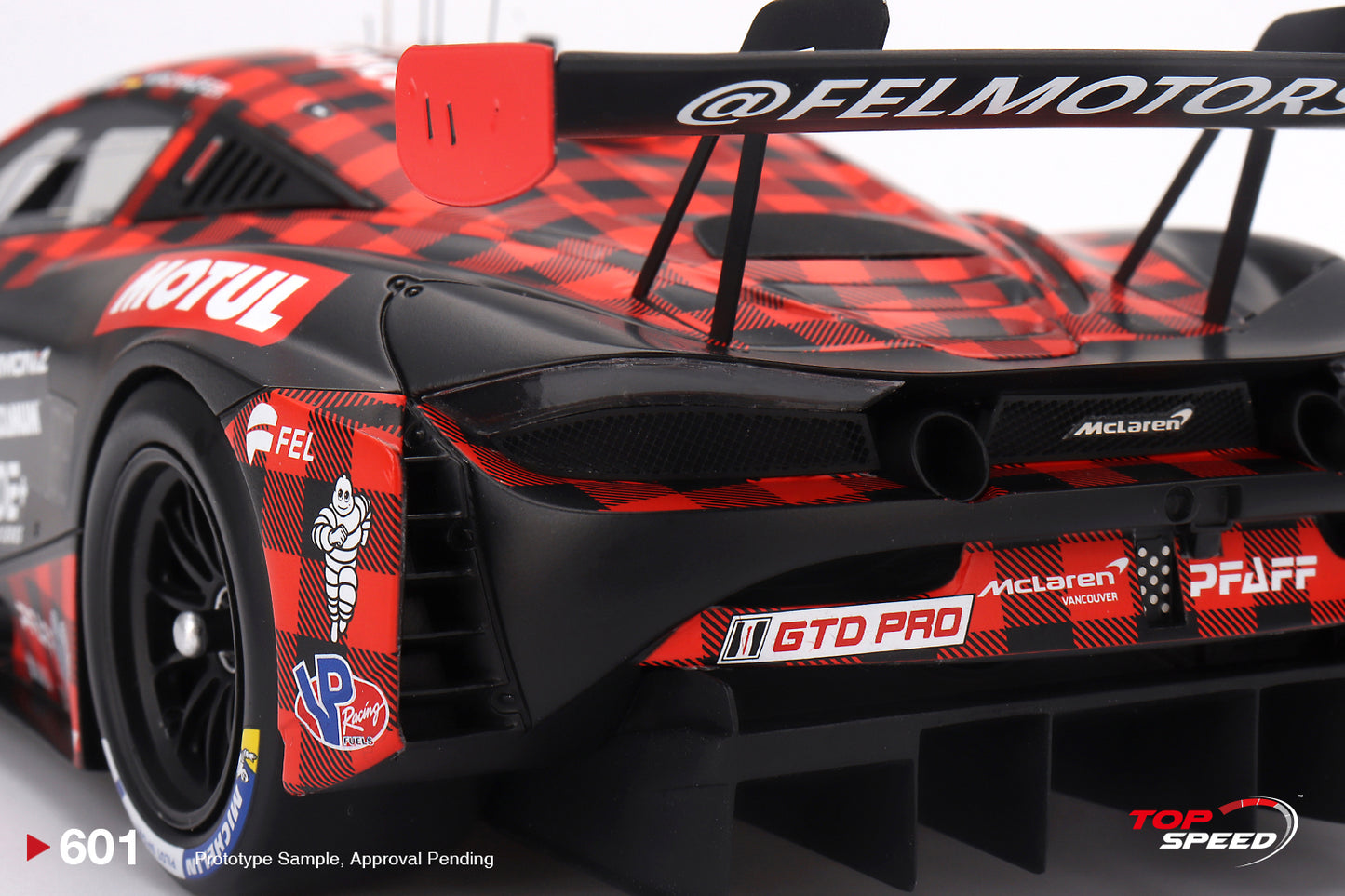 Topspeed Mclaren 720S GT3 EVO #9 Pfaff Motorsport Plaid 2024 IMSA Chevrolet Grand Prix Red 1:18