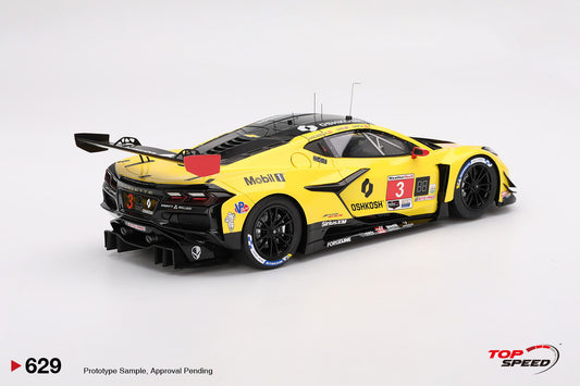 Topspeed Chevrolet Corvette C8 Z06 GT3.R #3 Corvette Racing by Pratt Miller Motorsports 2025 IMSA 24 Hours of Daytona Yellow 1:18