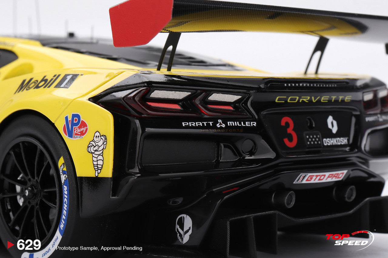 Topspeed Chevrolet Corvette C8 Z06 GT3.R #3 Corvette Racing by Pratt Miller Motorsports 2025 IMSA 24 Hours of Daytona Yellow 1:18