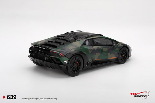 Topspeed Lamborghini Huracan Sterrato All Terrain "BOSCO" Army Livery 1:18