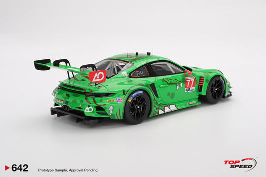 Topspeed Porsche 911 GT3 R (992) #77 Rexy AO Racing 2025 IMSA Daytona 24hrs Green 1:18