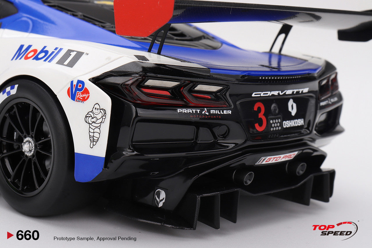 Topspeed Chevrolet Corvette C8 Z06 GT3.R #3 Corvette Racing by Pratt Miller Motorsports 2025 IMSA Sebring 12hrs 1:18