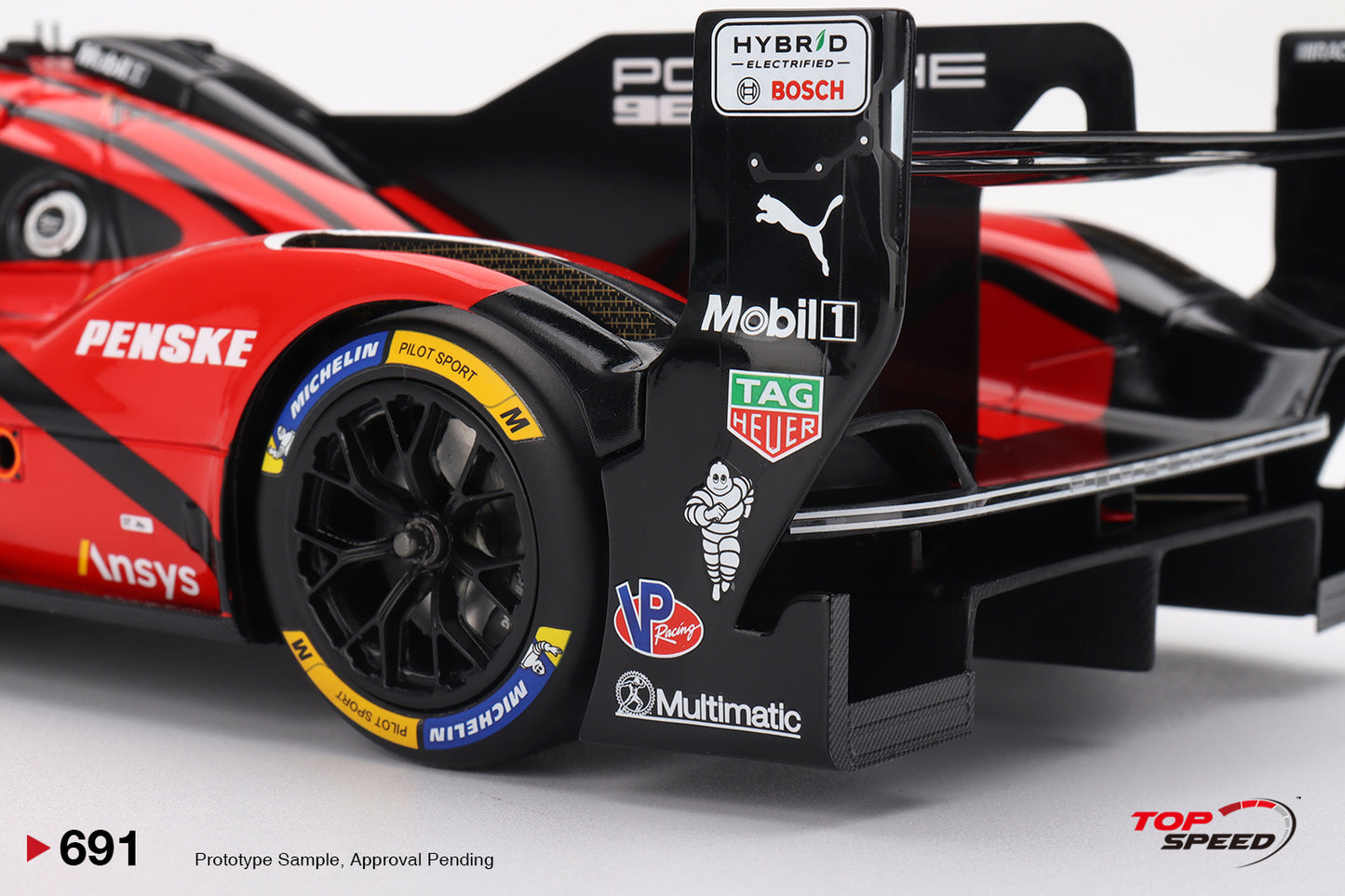 Topspeed Porsche 963 #7 Penske Motorsport IMSA 2025 Daytona 24Hrs Winner Red 1:18