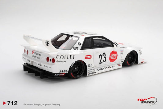 Topspeed Nissan GT-R R32 Kaido Works LB-Hinomaru White 1:18
