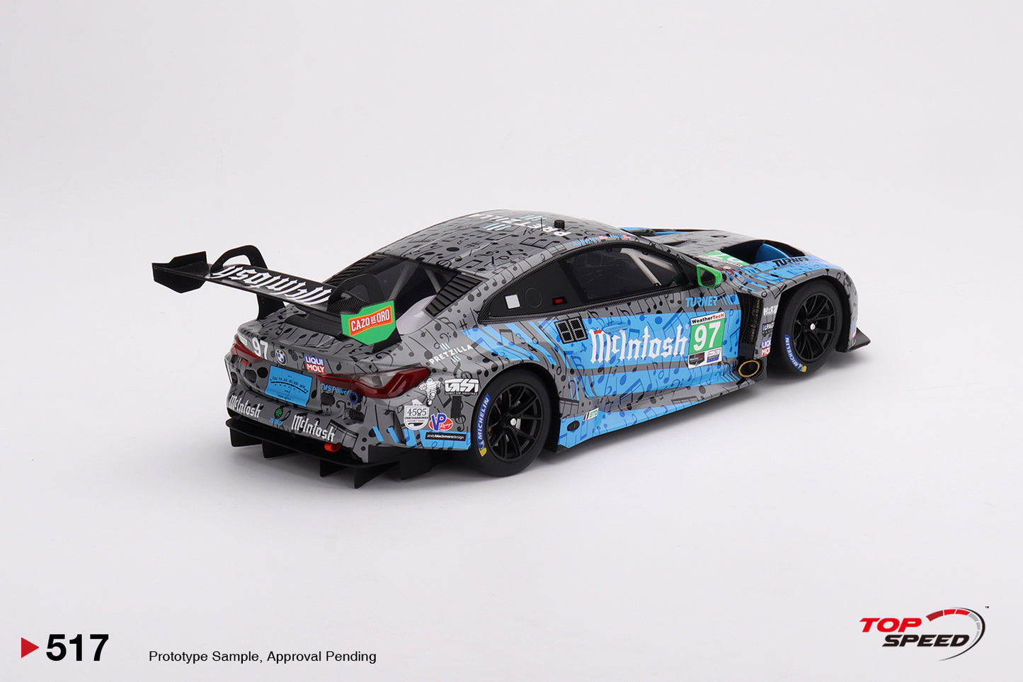 Topspeed 1:18 BMW M4 GT3 #97 Turner Motorsports IMSA 2023 Laguna Seca GTD 2nd Place