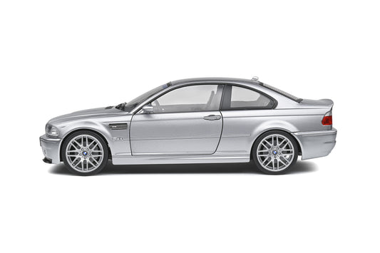 Solido 2003 BMW E46 M3 CSL Silver Grey Metallic 1:18
