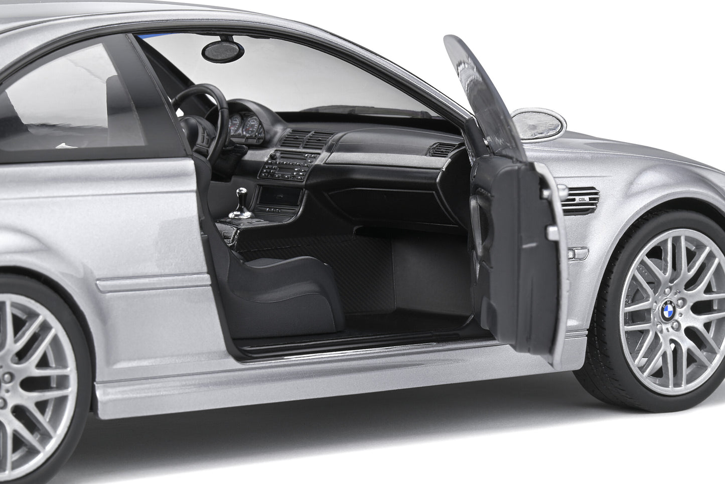 Solido 2003 BMW E46 M3 CSL Silver Grey Metallic 1:18