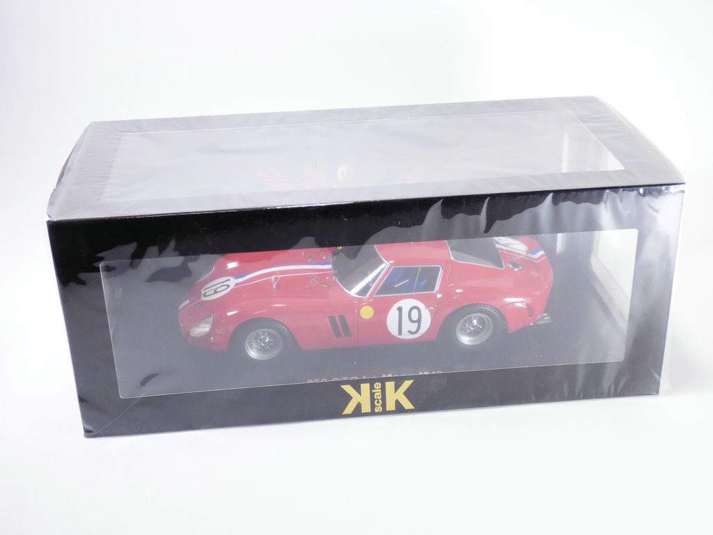 KK Scale 1962 Ferrari 250 GTO #19 24hr Le Mans 1962 Red 1:18