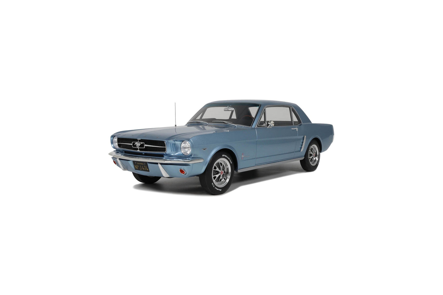 Otto 1965 Ford Mustang V8 Hardtop Silver Blue Pony 1:12