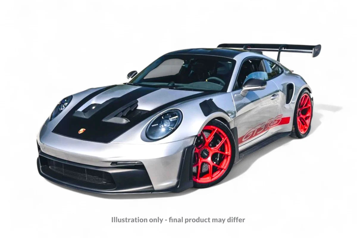 GT Spirit 2022 Porsche 911 992 GT3 RS Weissach Pkg GT SIlver w/ Pyro Red 1:8
