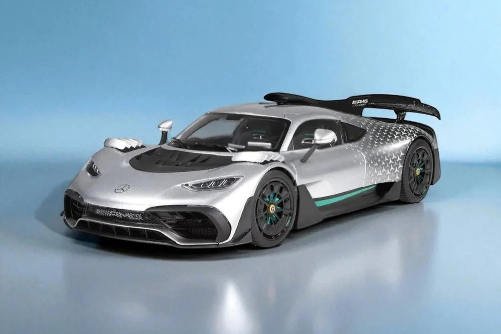 NZG 2023 Mercedes Benz One AMG (C298) Hightech Silver 1:18