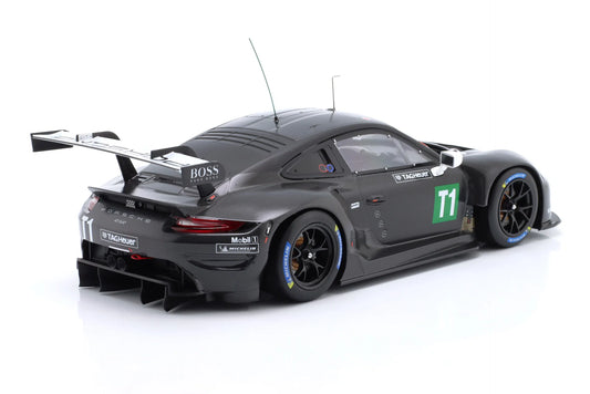 Ixo Porsche 911 991.2 RSR #T1 Test Car Le Mans 2023 Black 1:18