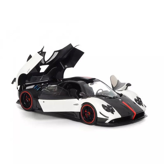 Almost-Real 2009 Pagani Zonda Cinque Coupe Bianco Benny White & Carbon 1:18