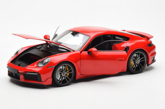 Minichamps 2021 Porsche 911 992 Turbo S Sport Design Guards Red 1:18