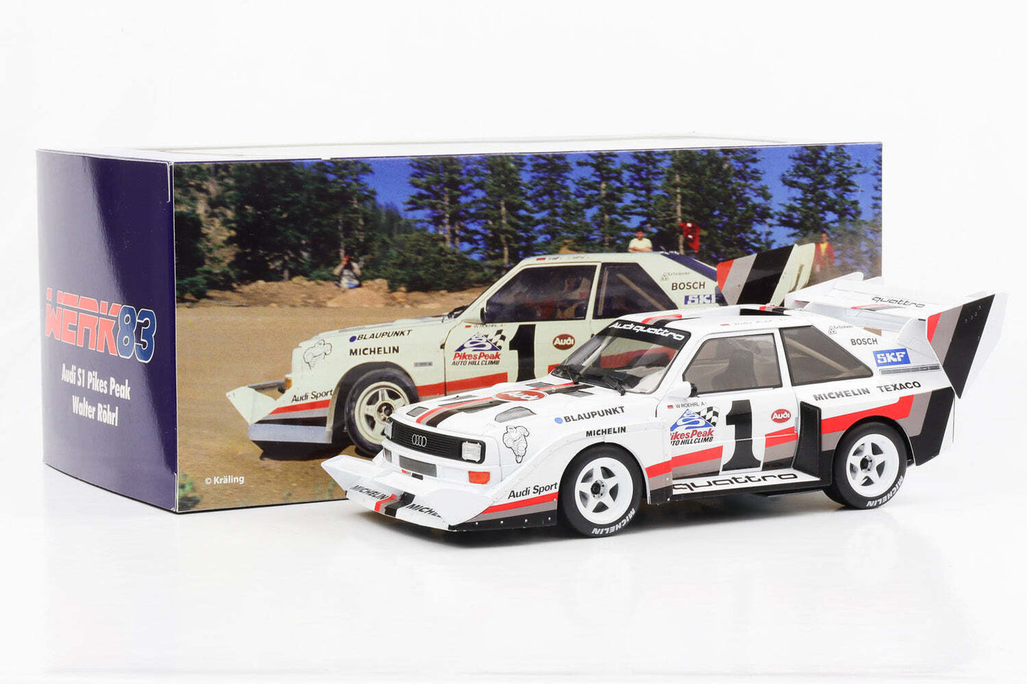 Werk83 Audi Quattro Sport S1 E2 No 1 Winner Rally Pikes Peak Hill Climb 1987 1:18