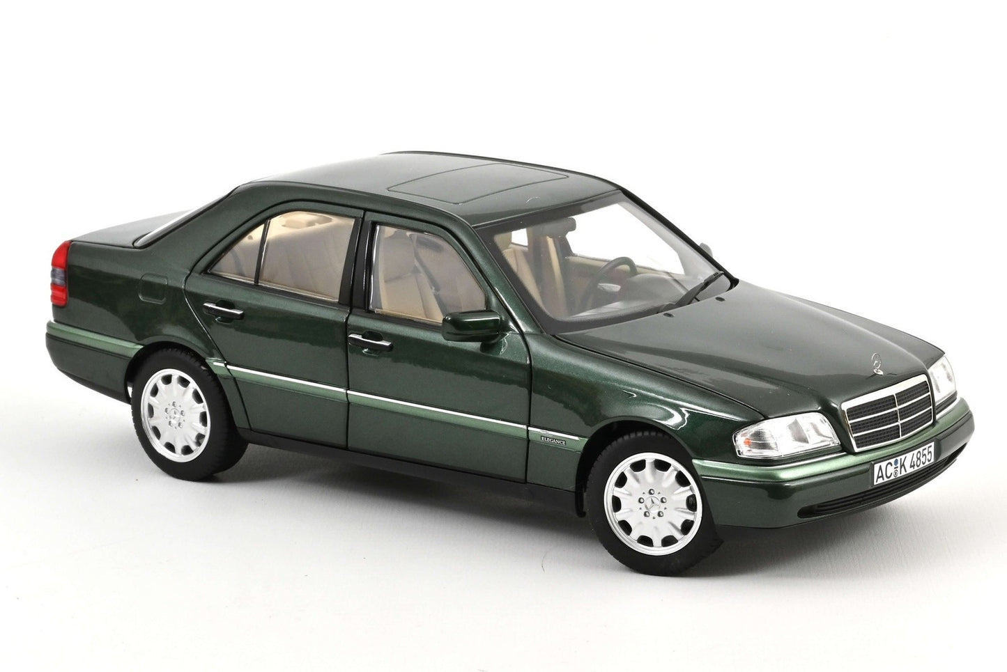 Norev 1993 Mercedes-Benz C200 C-Class Sedan W202 Malachite Green Metallic 1:18