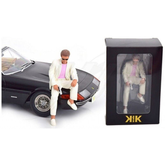 KK Scale - Figures - James Sonny Crockett Sitting on Ferrari w/ gun 1:18