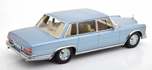 KK Scale 1963 Mercedes-Benz S-Class 600 Pullman SWB (W100) Light Blue Metallic 1:18