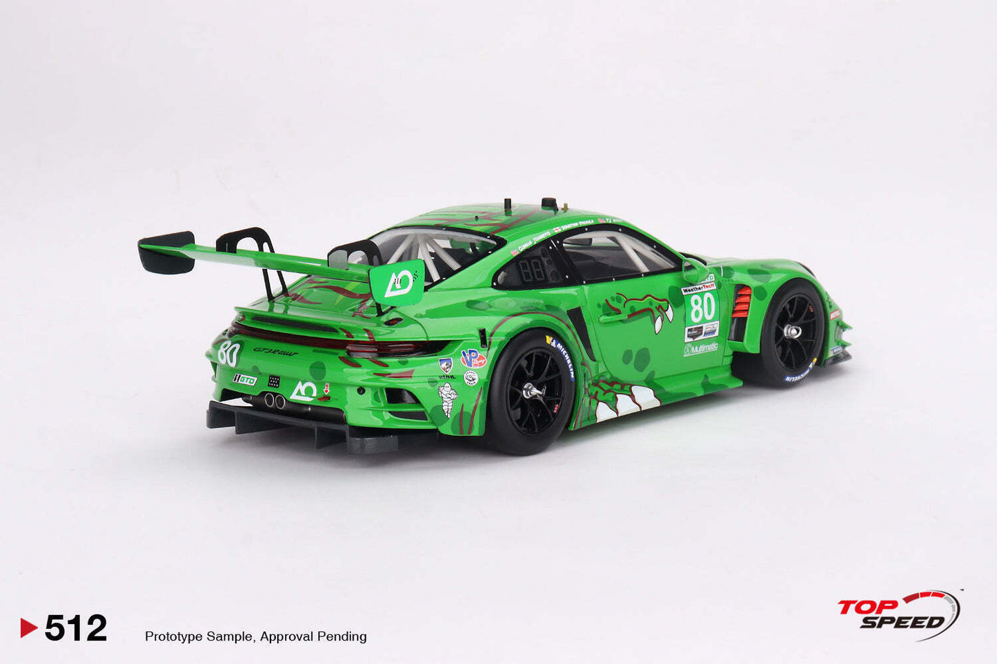 Topspeed Porsche 911 GT3 R (992) Rexy #80 AO Racing 2023 IMSA Sebring Green 1:18