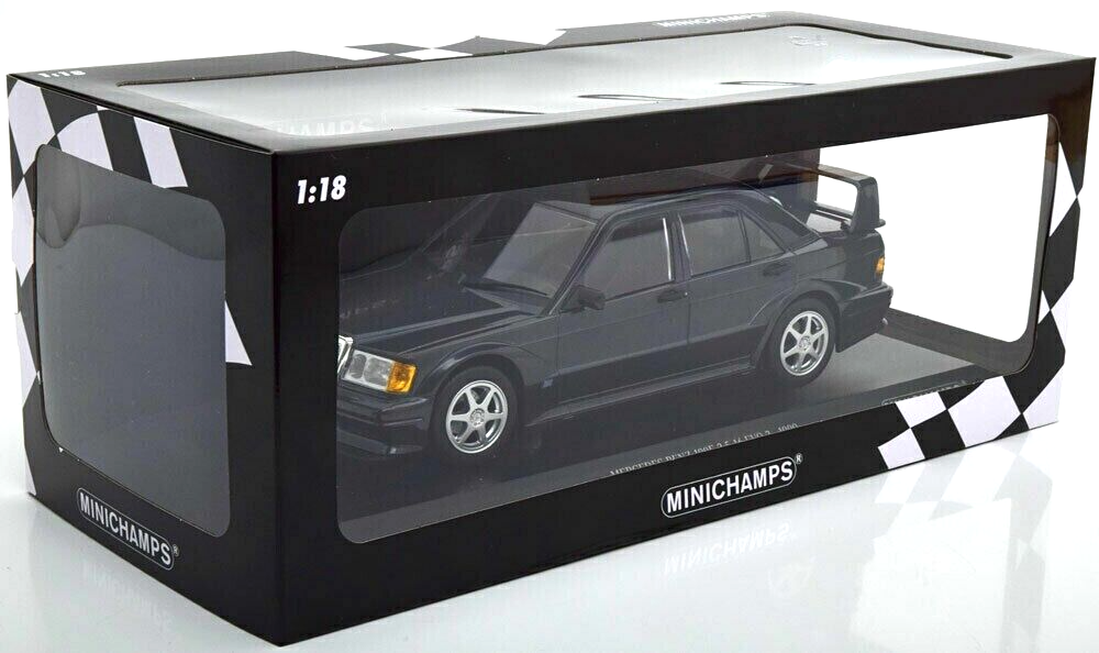 Minichamps 1990 Mercedes Benz 190E (W201) EVO II 2.5 16V Black 1:18 SEALED