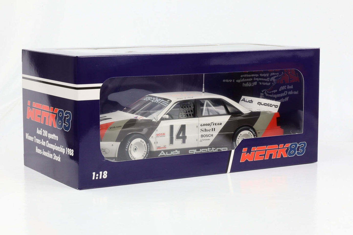 Werk83 Audi 200 Quattro Team Audisport No 14 Cleveland Trans-Am 1988 1:18
