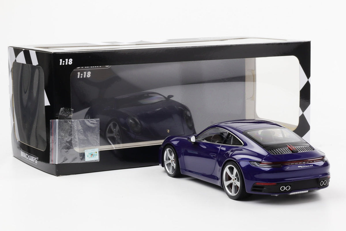 Minichamps 2020 Porsche 911 992 Carrera 4S "Bad Boys for Life" Gentian Blue 1:18