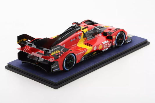 Looksmart Ferrari 499P 3.0L Turbo V6 #51 Team Ferrari AF Corse Vainquerur 2023 24hr Le Mans 1:18 WITH DISPLAY
