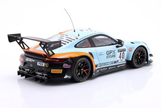 Ixo Porsche 911 991.2 GT3 R 4 Team Gulf Racing #40 GPX 24hrs SPA 2020 Blue 1:18