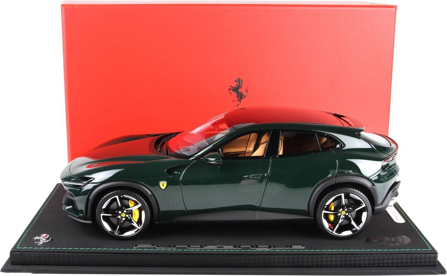 BBR 2022 Ferrari Purosangue British Racing Green WITH DISPLAY 1:18