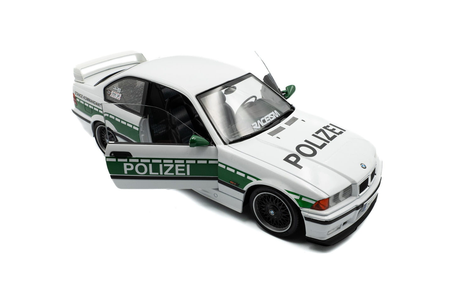 Solido 1991 BMW E36 M3 Coupe Polizei (German Police) White Green 1:18