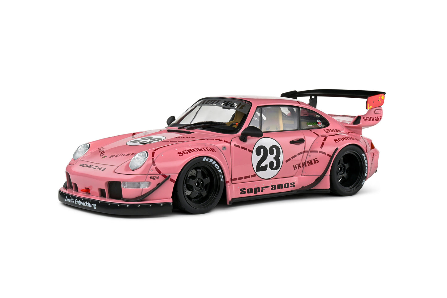Solido 2020 Porsche 993 RWB Bodykit "Sopranos" Pink Pig 1:18