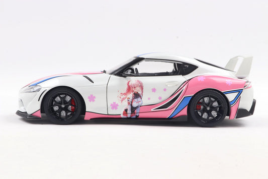 Solido 2024 Toyota GR Supra A90 Itasha White and Pink 1:18