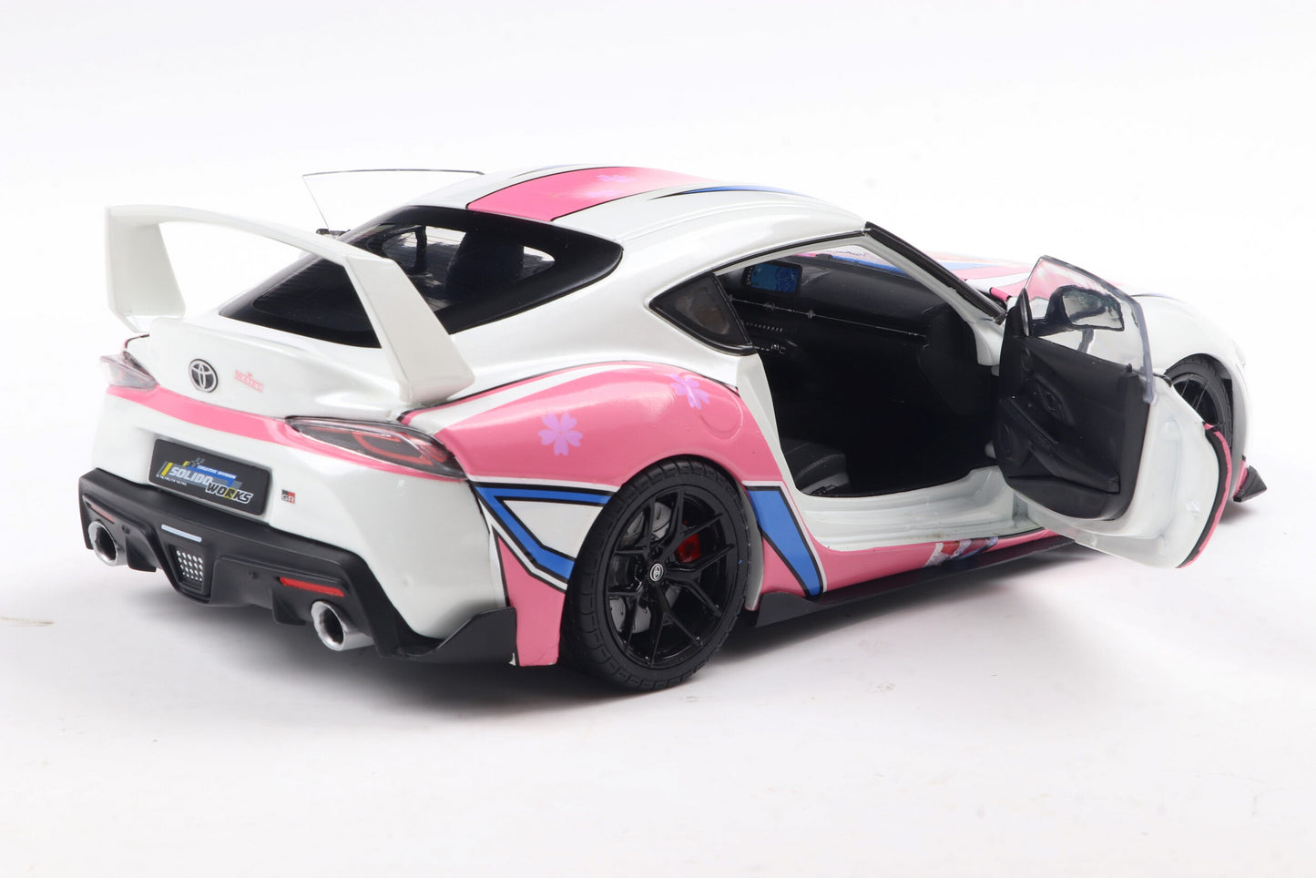 Solido 2024 Toyota GR Supra A90 Itasha White and Pink 1:18