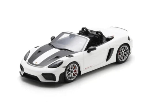 Schuco 2023 Porsche 718 (982) Spyder RS w/ Weissach Pkg White 1:18