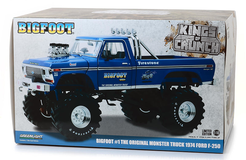 Greenlight 1974 Ford F-250 Monster Truck "Bigfoot" Blue 1:18