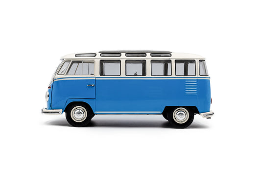 Solido 1962 Volkswagen T1 Samba Minibus Blue 1:18
